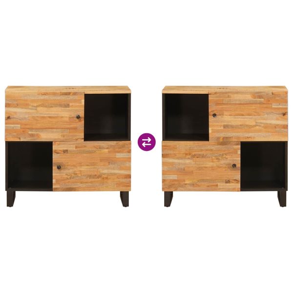 Страничен шкаф Кафяво 80 x 33 x 75 см Солидно мангово дърво