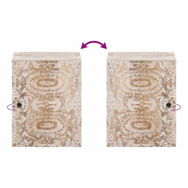 Окачен шкаф за баня със съхранение Бяло 38 x 33,5 x 48 см