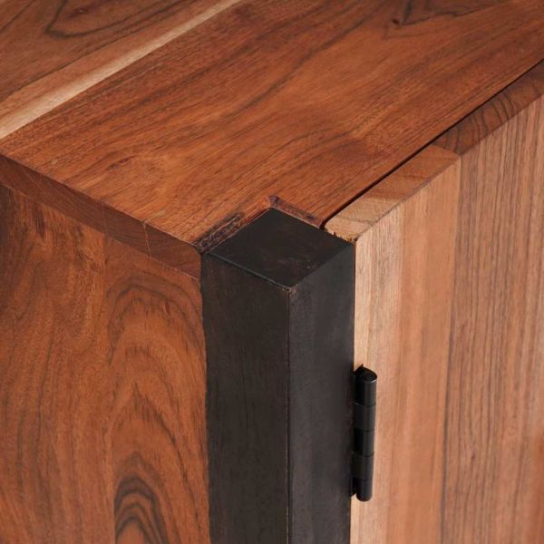 Служебен шкаф Кафяво 55 x 30 x 75 см Солидно акациево дърво