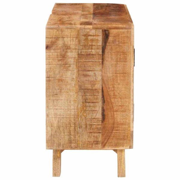 Шкаф за баня Кафяво Солидно мангово дърво и инженерно дърво