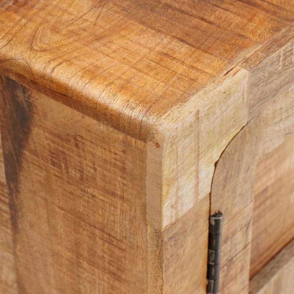 Шкаф за баня Кафяво Солидно мангово дърво и инженерно дърво