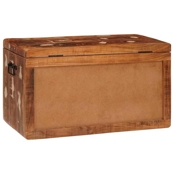 Кутия за съхранение със съхранение Кафяво Солидно мангово дърво