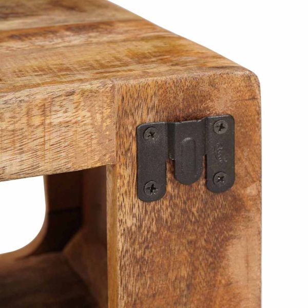 Нощно шкафче 2 pcs Кафяво 45 x 30 x 24 см Солидно мангово дърво