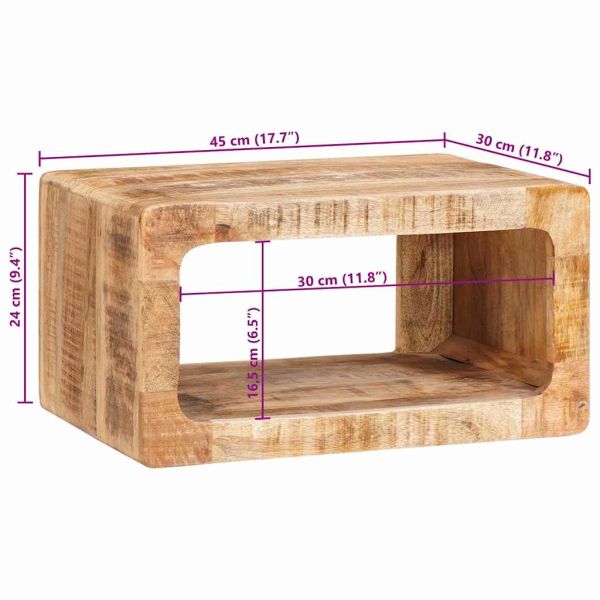Нощно шкафче 2 pcs Кафяво 45 x 30 x 24 см Солидно мангово дърво