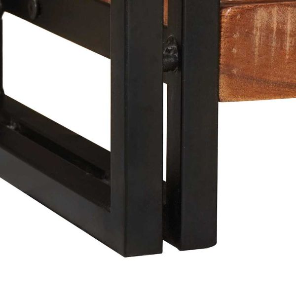 Конзолна маса с рафт 90 x 33 x 75 см Солидно възстановено дърво