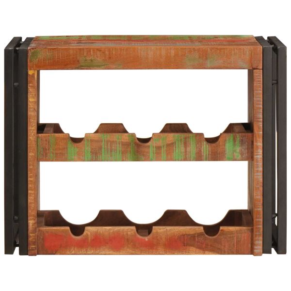 Винен рафт Кафяво 60 x 45 x 33 см Солидна рециклирана дървесина