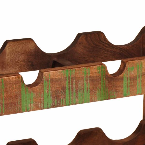 Винен рафт Кафяво 60 x 45 x 33 см Солидна рециклирана дървесина