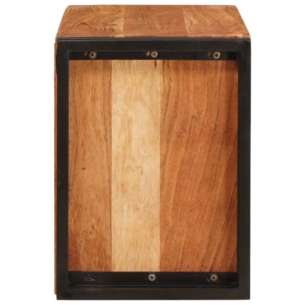 Винен рафт Кафяво 80 x 45 x 33 см Солидно акациево дърво