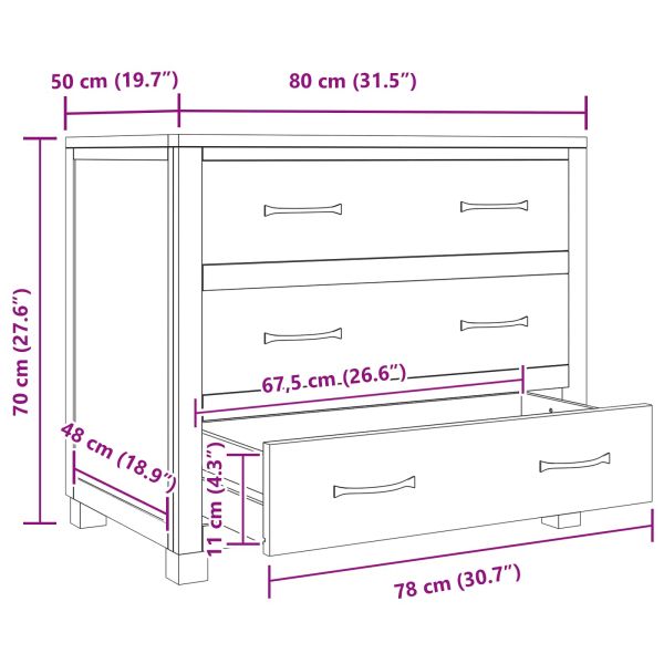 За шкафове с чекмедже със съхранение Кафяво Инженерно дърво
