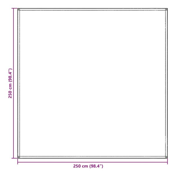 Килим за палатка Синьо и сиво 250 x 250 cm Полиетилен