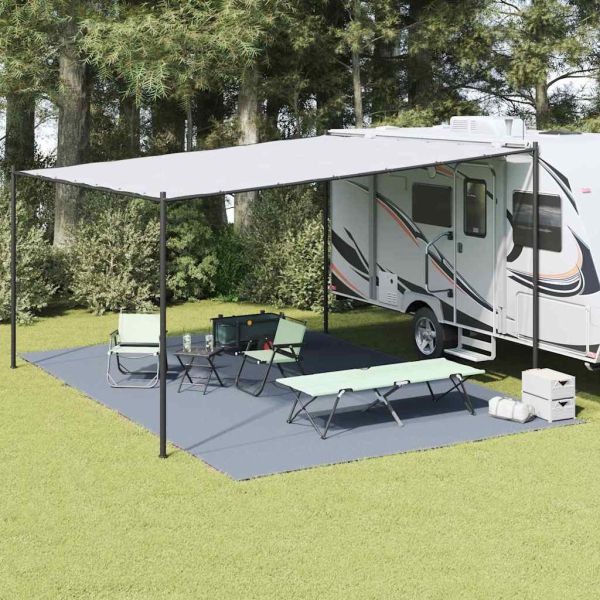 Килим за палатка Синьо и сиво 600 x 250 cm Полиетилен