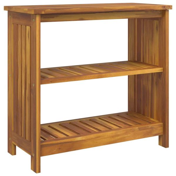 Градинско шкафче с рафт със съхранение Естествен 75 x 35 x 70см