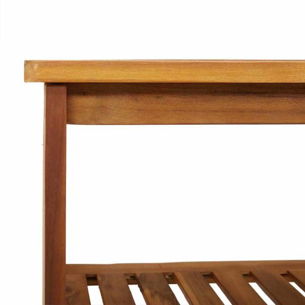 Градинско шкафче с рафт със съхранение Естествен 75 x 35 x 70см