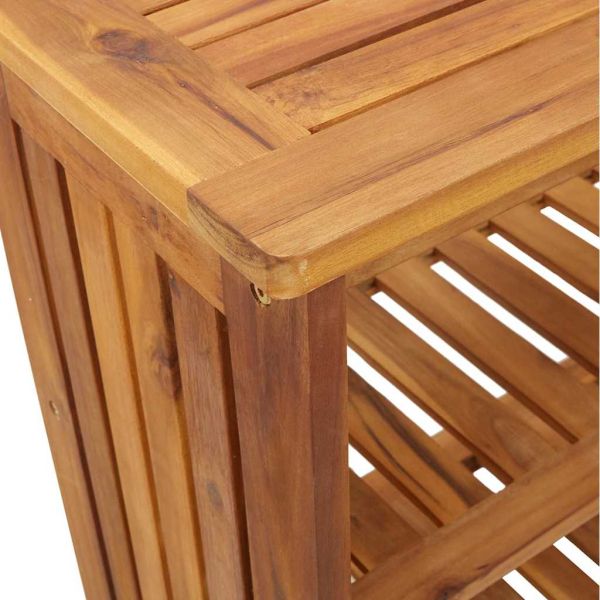 Градинско шкафче с рафт със съхранение Естествен 75 x 35 x 70см