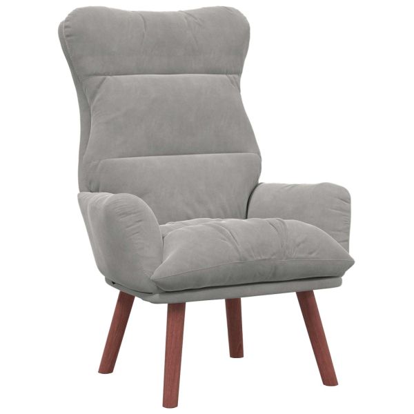 фотьойл Светлосиво 69 x 74 x 93 см Кадифе