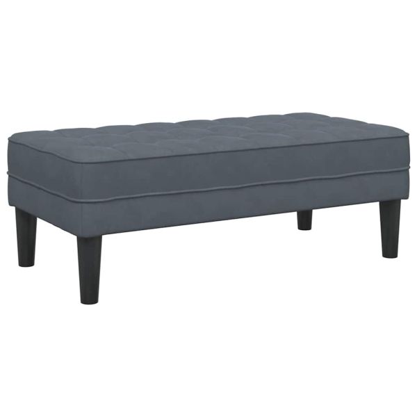 Пейка с възглавница Тъмен сив 113 x 57 x 39 см Кадифе