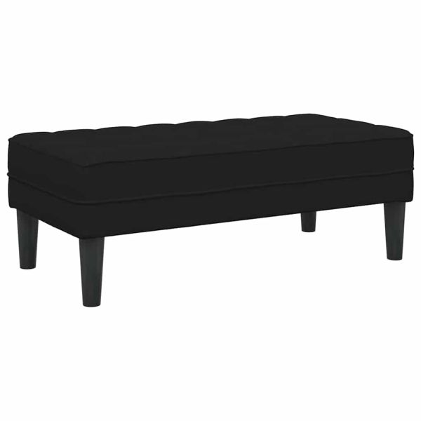 Пейка с възглавница Черно 113 x 57 x 39 см Кадифе