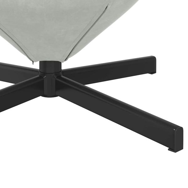 Стол яйце Светлосиво 63 x 73 x 90 см Кадифе