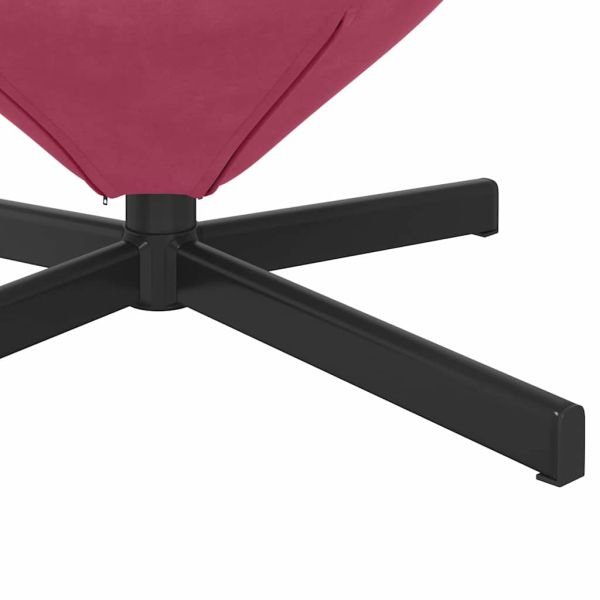 Стол яйце Виненочервен 63 x 73 x 90 см Кадифе