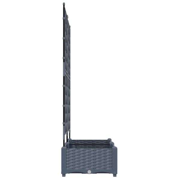 Градинска саксия 2 pcs Светло сиво 80 x 40 x 125,5 см Пластмаса