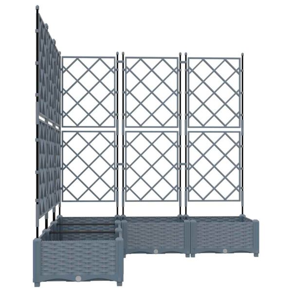 Градинска саксия 5 pcs Светло сиво 120 x 120 x 125,5 см