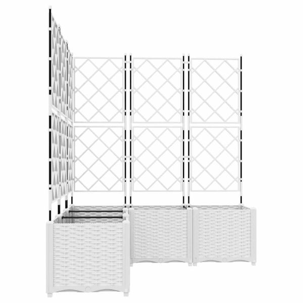 Градинска саксия 5 pcs Бял 120 x 120 x 143 см Пластмаса