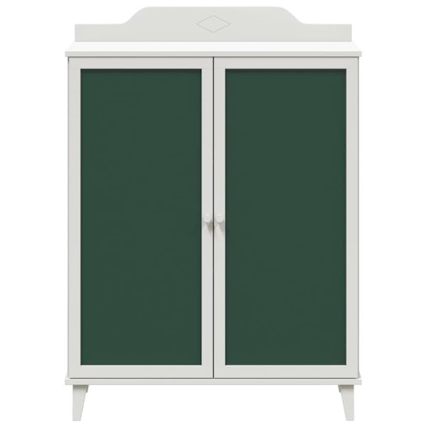 Шкаф с две врати и фронт на черна дъска ROROS Бяло