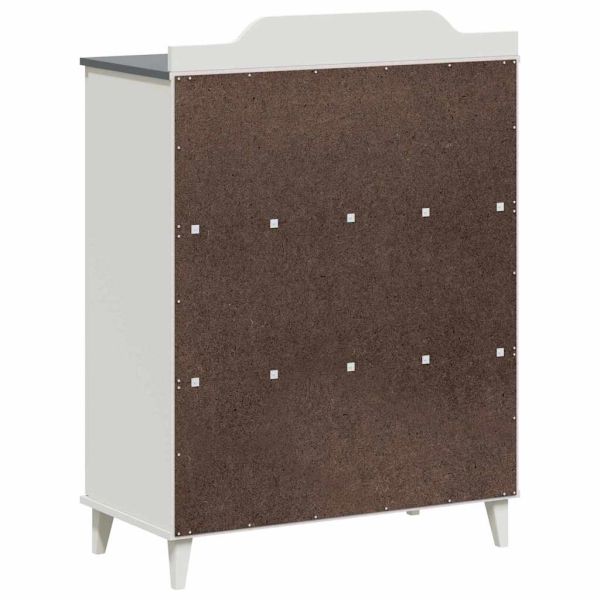 Шкаф с две врати и фронт на черна дъска ROROS Сив и бял