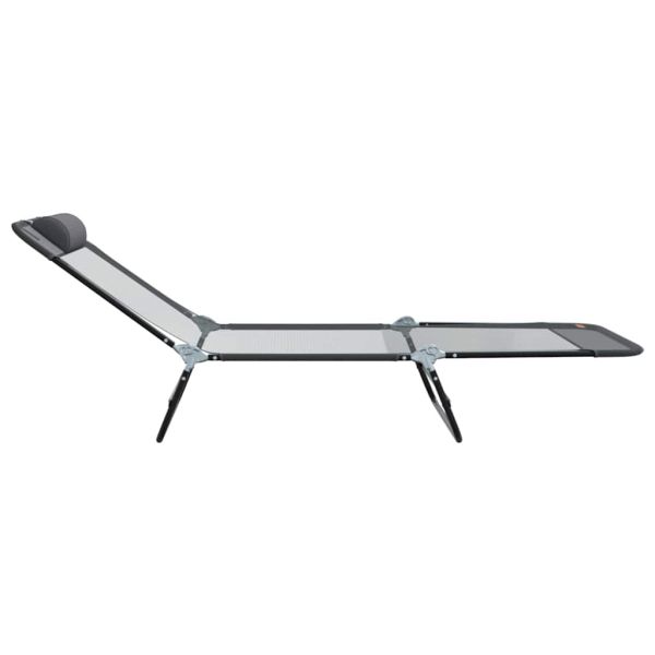 Сгъваем шезлонг Сив 182 x 55 x 85,5 см Textilene