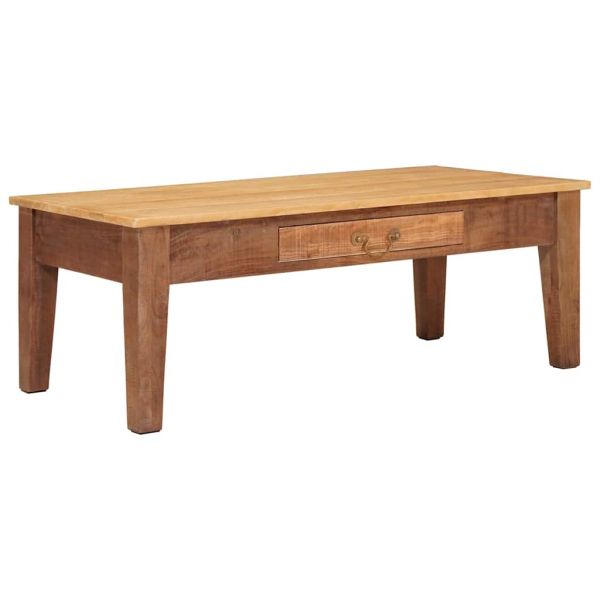 Масичка за кафе Кафяво 110 x 55 x 40 cm Солидно мангово дърво