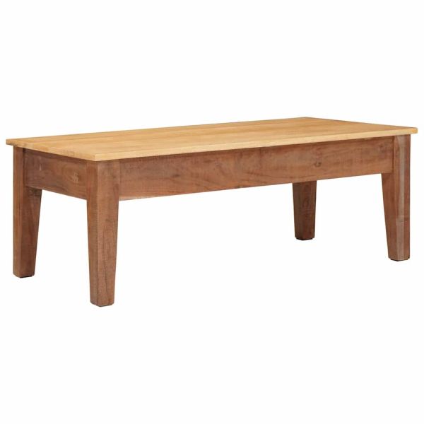 Масичка за кафе Кафяво 110 x 55 x 40 cm Солидно мангово дърво