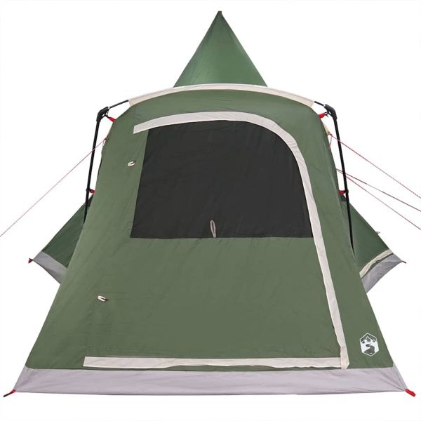 Тент тип Teepee за 5 души с покрив Зелен 545 x 450 x 295 см