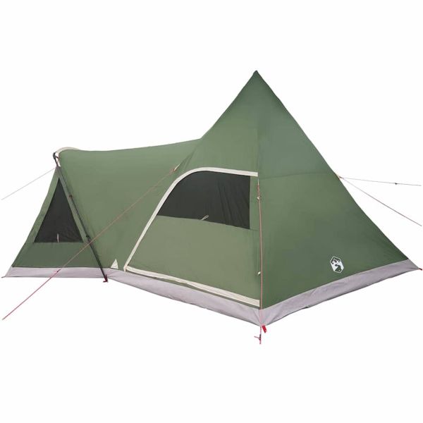 Тент тип Teepee за 5 души с покрив Зелен 545 x 450 x 295 см