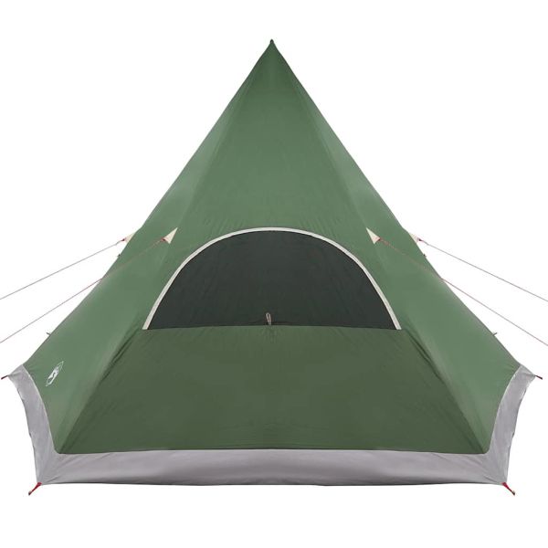 Тент тип Teepee за 5 души с покрив Зелен 545 x 450 x 295 см