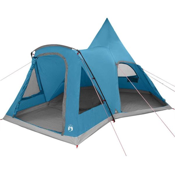 Тент тип Teepee за 5 души с покрив Синьо 545 x 450 x 295 см