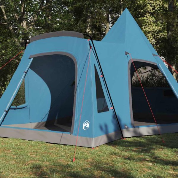 Тент тип Teepee за 5 души с покрив Синьо 545 x 450 x 295 см