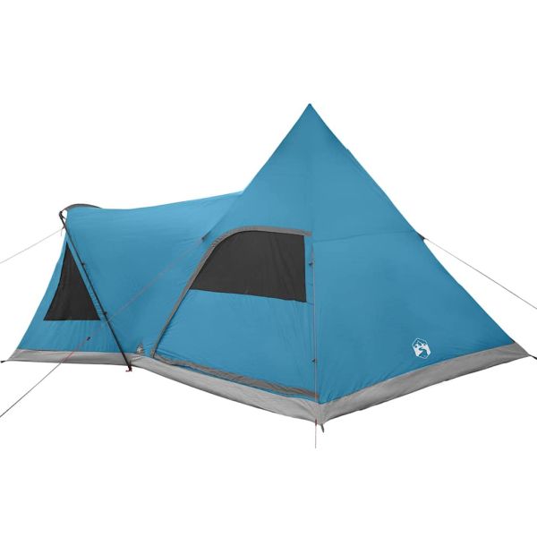 Тент тип Teepee за 5 души с покрив Синьо 545 x 450 x 295 см