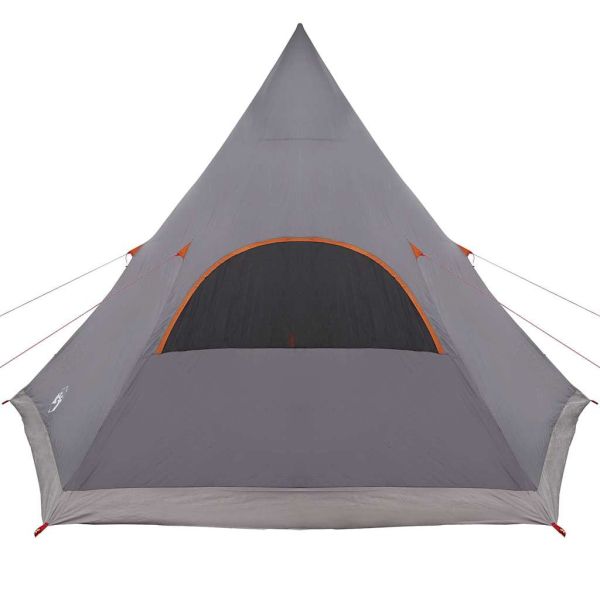 Тент тип Teepee за 5 души Сив и оранжев 545 x 450 x 295 см