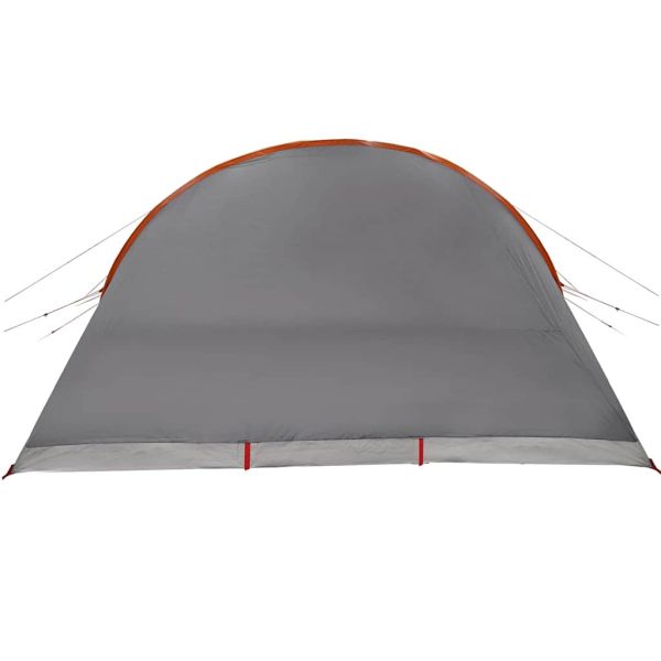 Тунелен палатка за 8 души Сив и оранжев 710 x 460 x 245 см