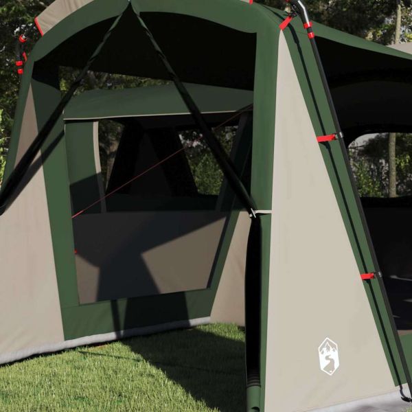 Семейна палатка за 20 души Зелен и бял 745 x 700 x 217 см
