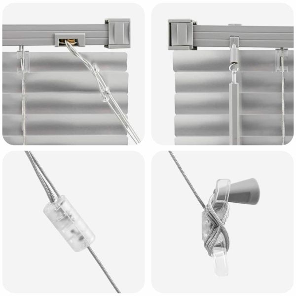 Вертикални щори Сребрист 130 x 55 см Алуминий