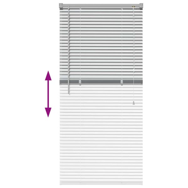 Вертикални щори Сребрист 130 x 60 см Алуминий