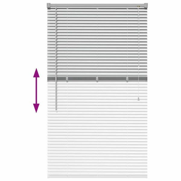 Вертикални щори Сребрист 130 x 70 см Алуминий
