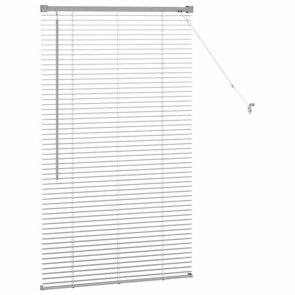 Вертикални щори Сребрист 130 x 75 см Алуминий