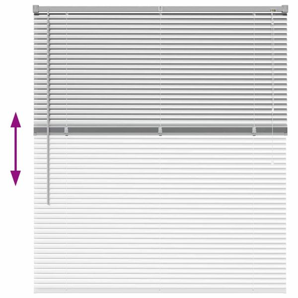 Вертикални щори Сребрист 130 x 115 см Алуминий