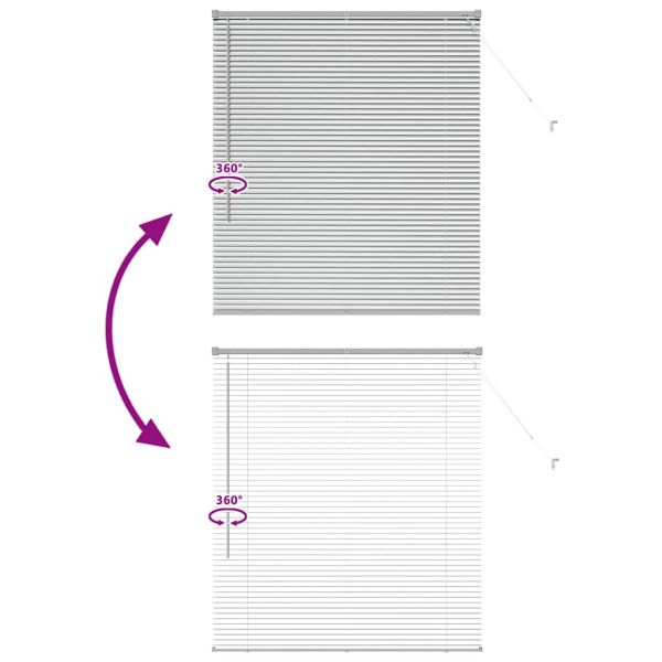 Вертикални щори Сребрист 130 x 120 см Алуминий