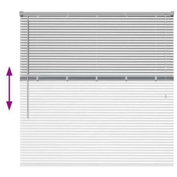 Вертикални щори Сребрист 130 x 135 см Алуминий
