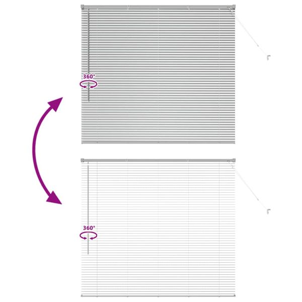 Вертикални щори Сребрист 130 x 140 cm Алуминий