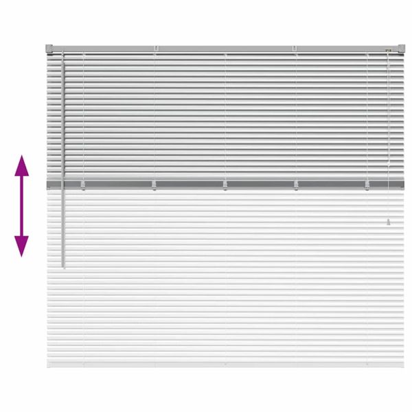 Вертикални щори Сребрист 130 x 140 cm Алуминий