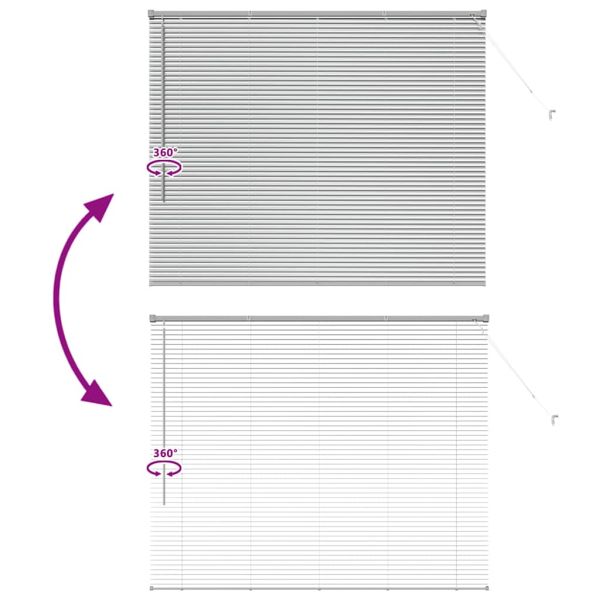 Вертикални щори Сребрист 130 x 155 см Алуминий